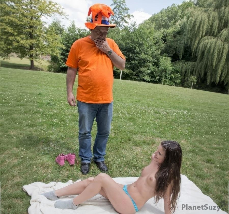 Anita Berlusconi - An Elderly Man Saw A Naked Young Girl In The Park And Fucked Her HD 720p