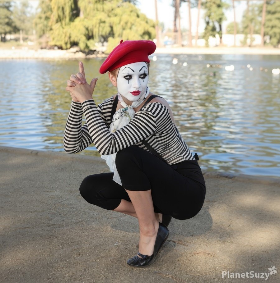 Lexi Belle - Public Sex with a Woman Dressed as a Mime in the Park HD 720p