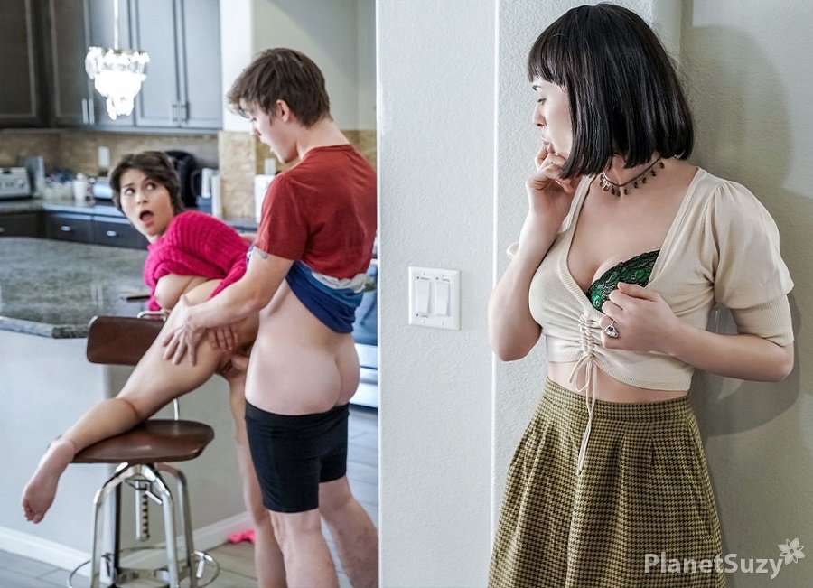 Olive Glass, Nicole Aria - StepSis Likes to Spy on Her StepBro Having Sex FullHD 1080p