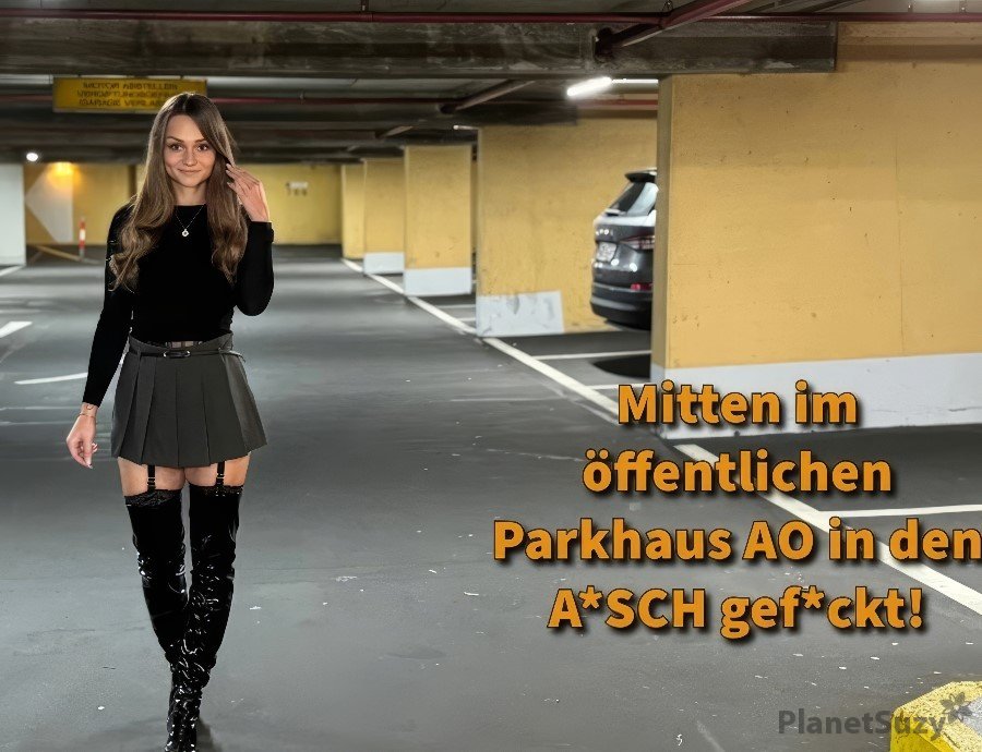 Mona Mystery - German Girl Fucked In The Ass In The Underground Parking Lot FullHD 1080p