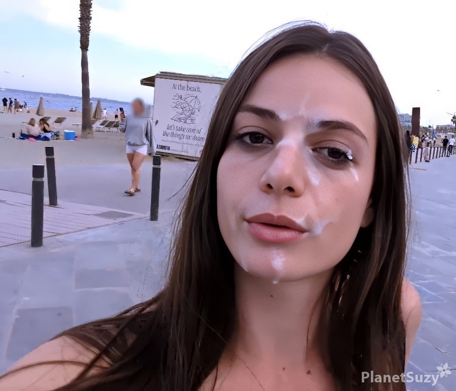 Kink LoversX - Girl with Cum on Her Face Walks Along the Waterfront FullHD 1080p